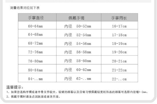 手镯尺寸对照表-第2张-珠宝石-玉仓库