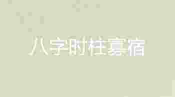 八字时柱寡宿是什么意思_男命有寡宿是什么意思