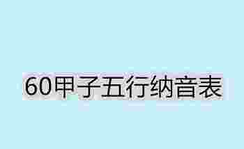 金木水火土五行纳音表_60甲子五行纳音表